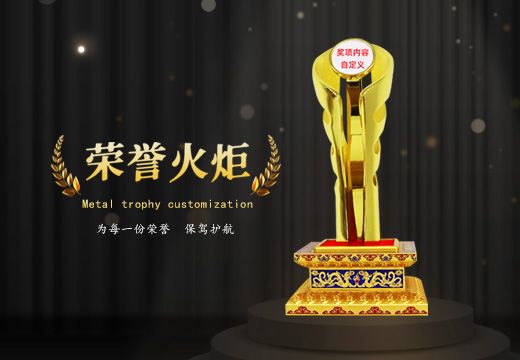 金屬榮譽(yù)火炬創(chuàng)意獎(jiǎng)杯定制