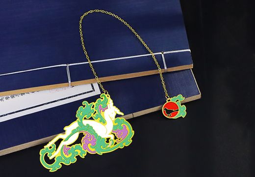 梅花鹿金屬書簽定制