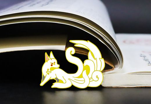 卡通狐貍金屬徽章定制