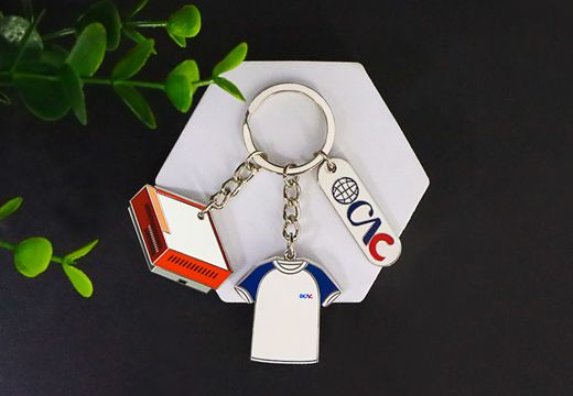 創(chuàng)意T恤金屬鑰匙扣掛件定制