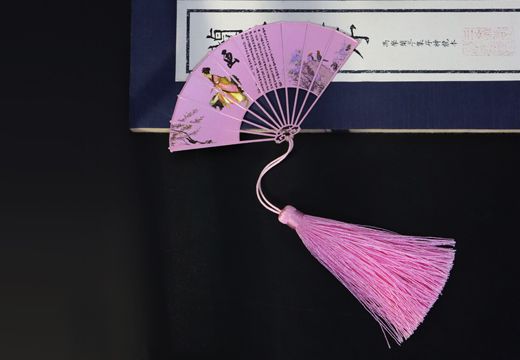 折扇鏤空金屬書簽定制