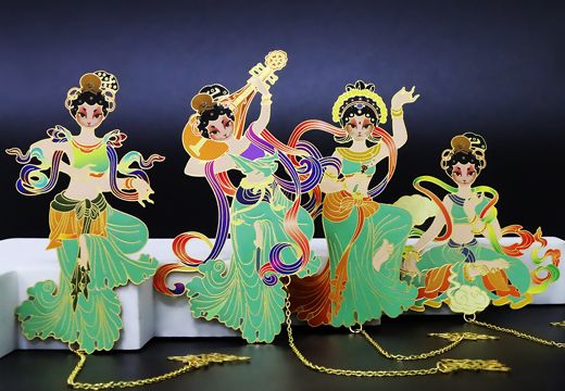 沾花一笑金屬書簽定制