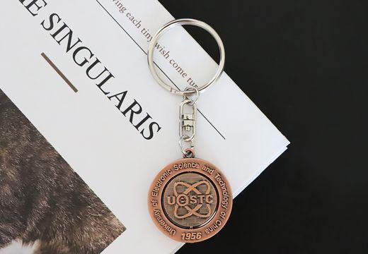 企業(yè)LOGO學(xué)校金屬鑰匙扣定制