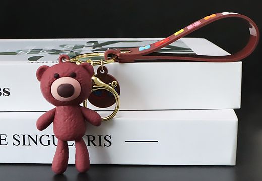 花兒小熊可愛卡通鑰匙扣定制