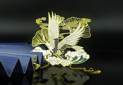 杏鶴齊福金屬書簽定制