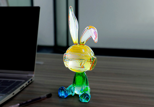 兔子透明樹脂擺件定制