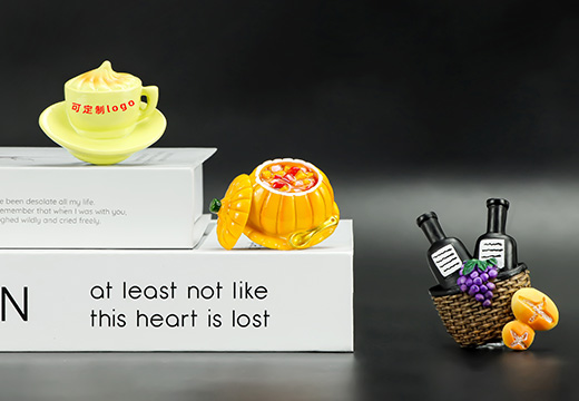 食物茶飲樹脂仿真冰箱貼定制