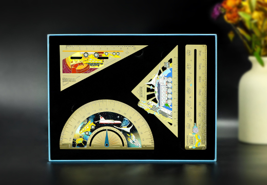 學(xué)習(xí)文具金屬書(shū)簽尺子套裝定制