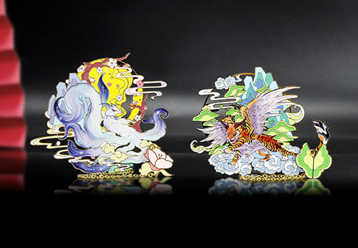 山海經(jīng)神獸鏤空金屬書(shū)簽定制