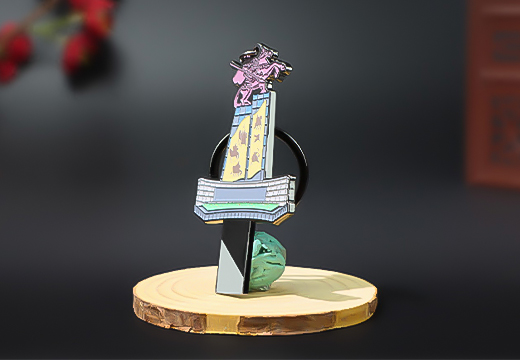 企業(yè)金屬烤漆鑰匙扣掛件定制