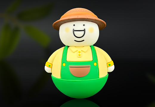 軟膠公仔不倒翁擺件定制