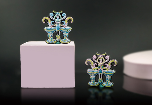 銅朱雀銜環(huán)杯軟膠冰箱貼定制