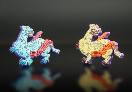 錯銀銅雙翼神獸軟膠冰箱貼