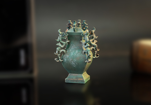 銅方壺仿真樹脂冰箱貼定制