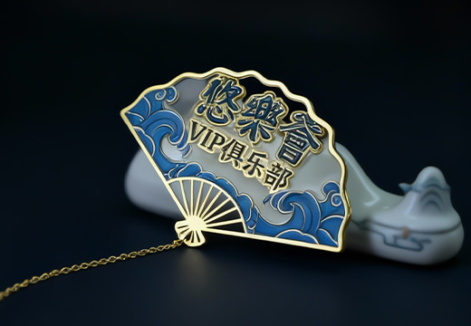 扇形國風金屬書簽定制